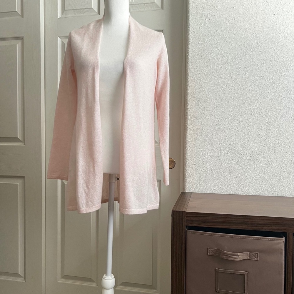 Pure Collection 100% Cashmere Cardigan Sweater Pink Women Small EUC